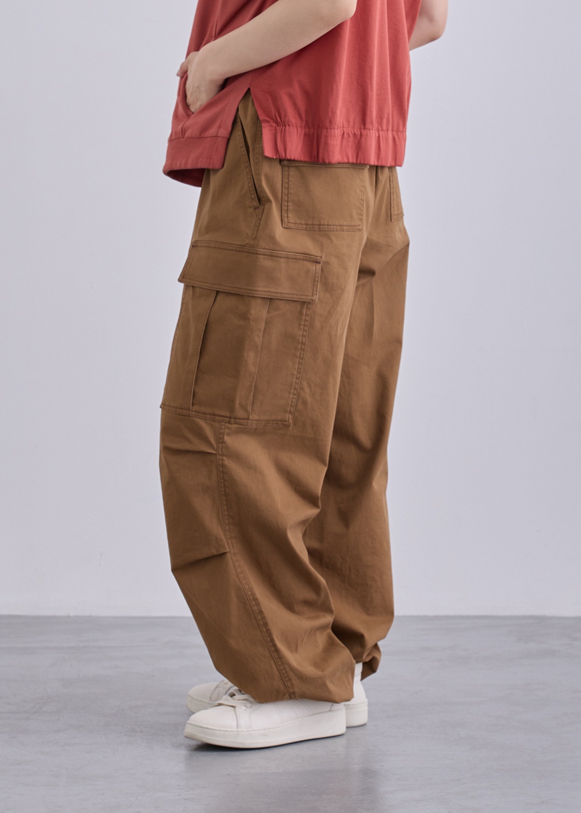 【Femicite】パウダー コットン カーゴパンツ