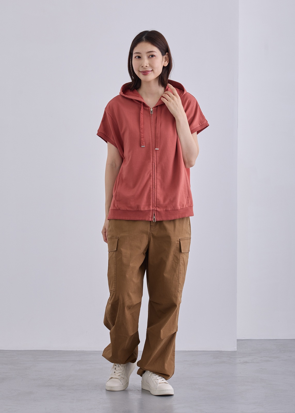 【Femicite】パウダー コットン カーゴパンツ