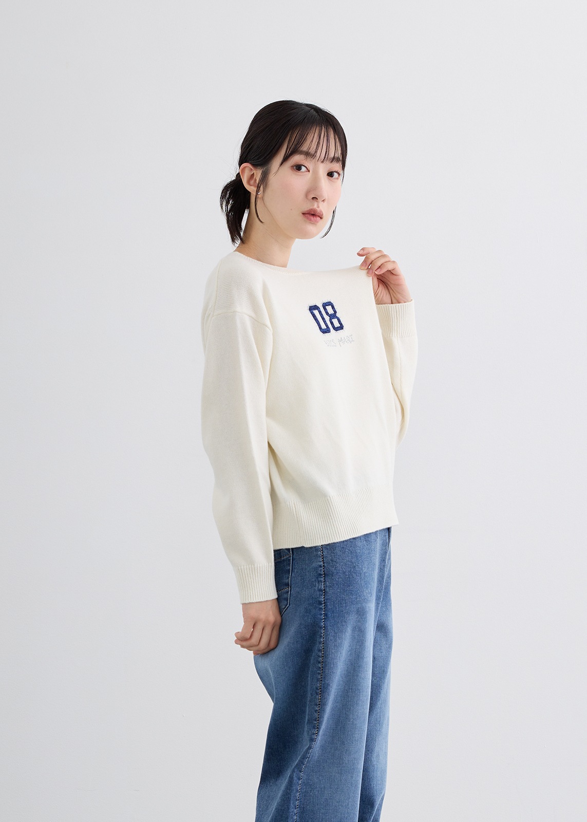 【LUISMARI】ナンバー ロゴ ニット