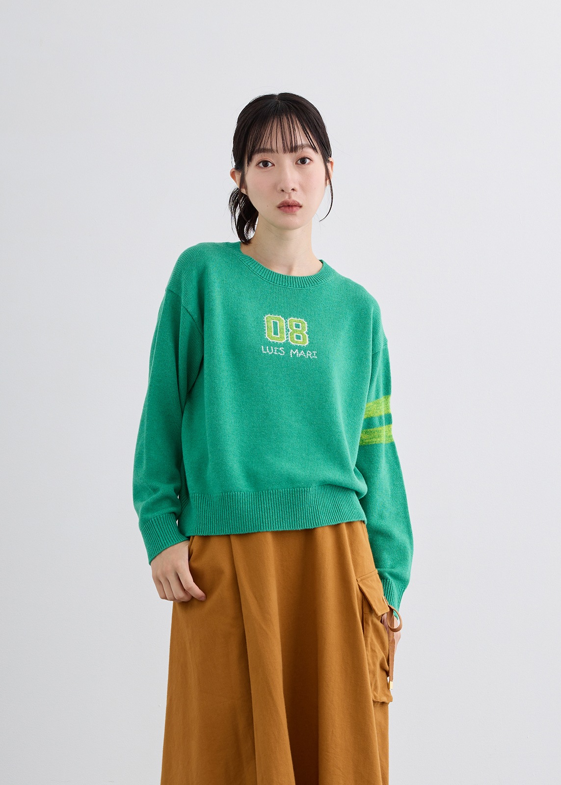 【LUISMARI】ナンバー ロゴ ニット