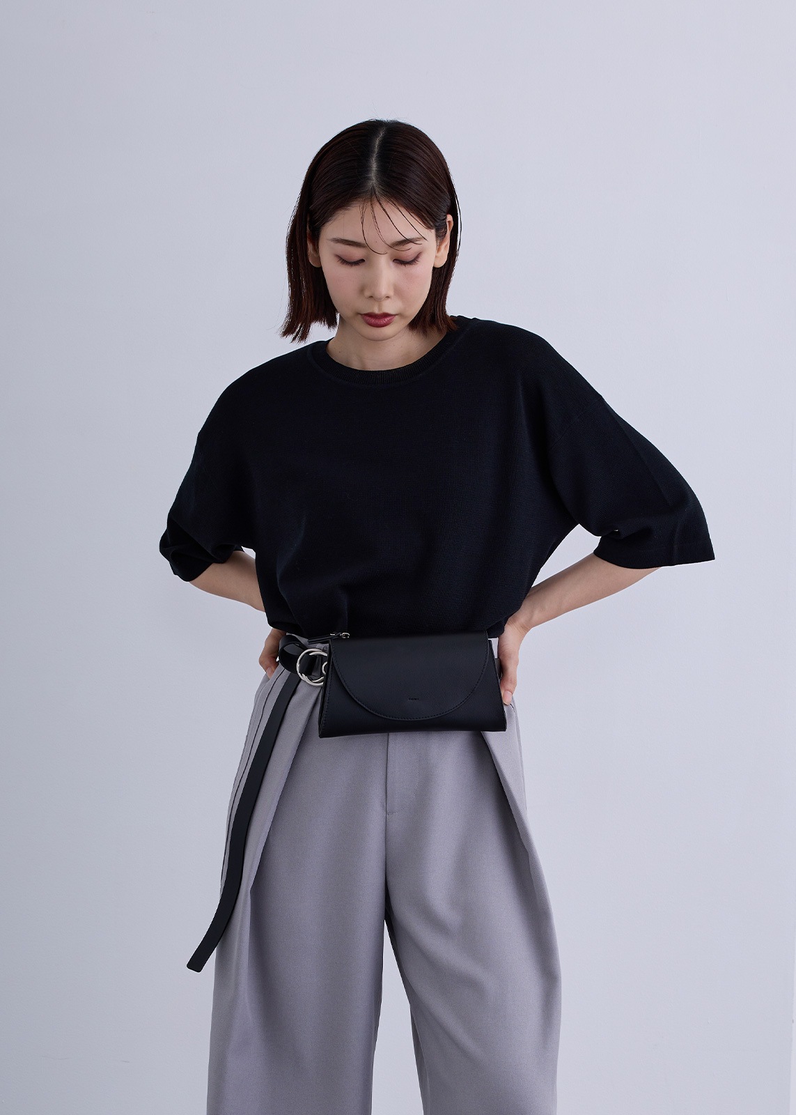 【SUMMER SALE】【story.】フラップ ボディ バッグ〈ベルト・ショートストラップ付き〉