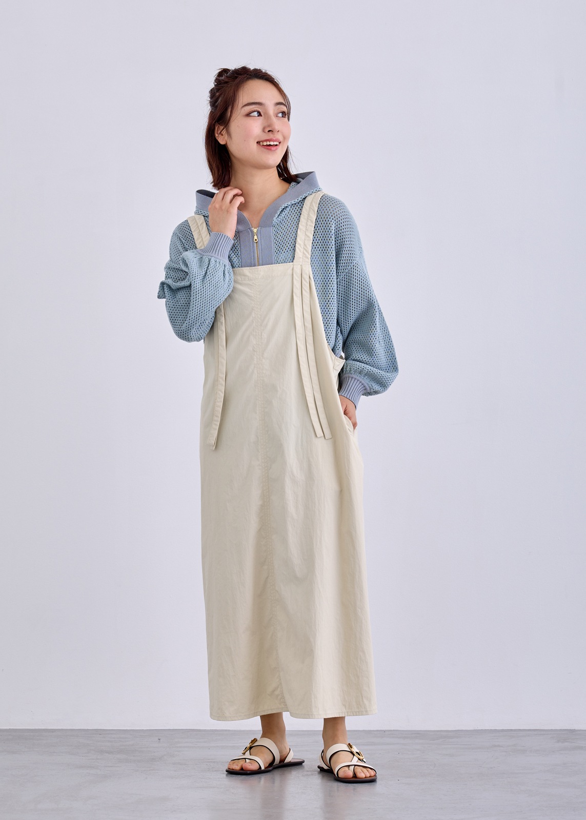 【LUISMARI】ギャザー ストラップ ジャンスカ