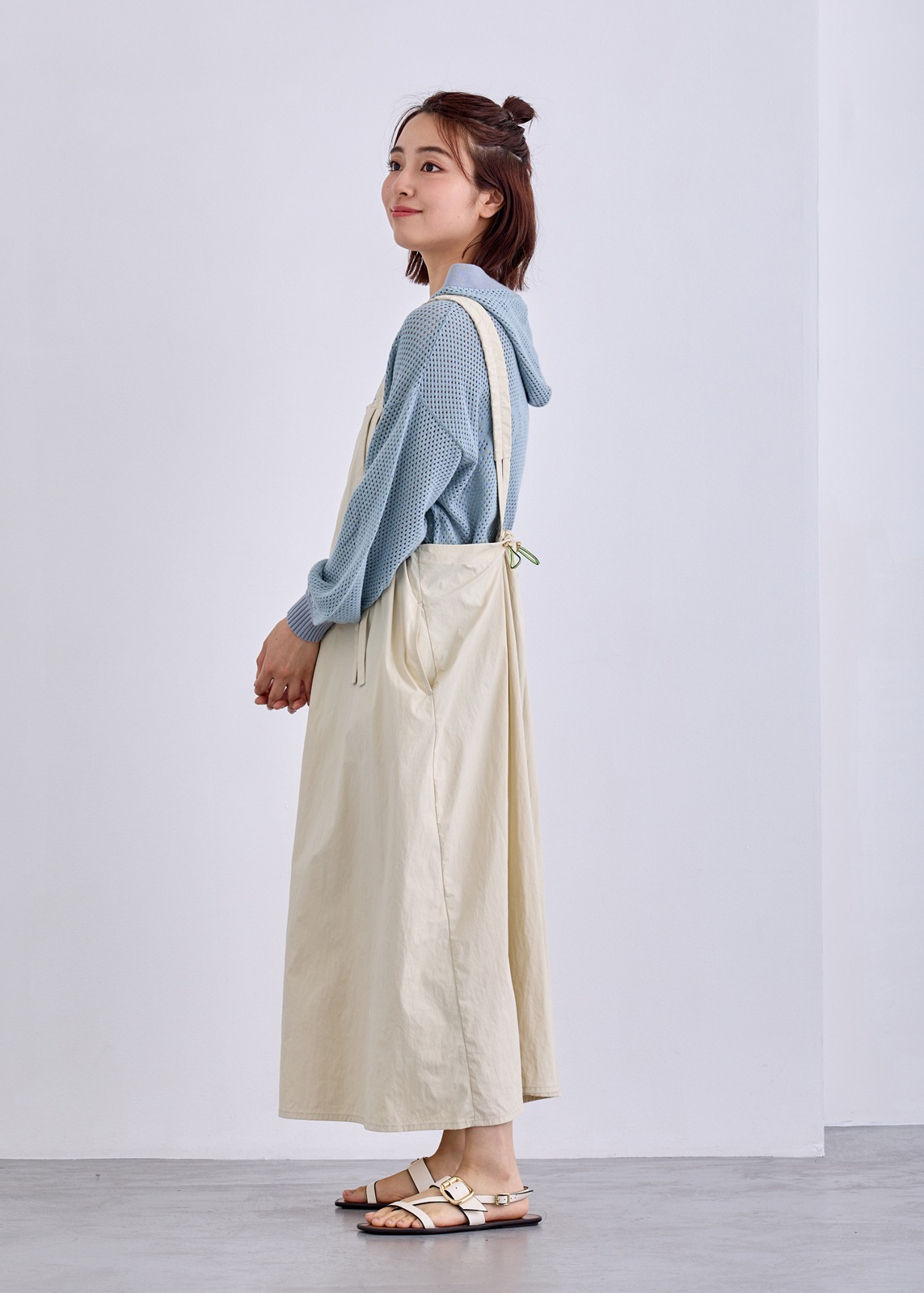 【LUISMARI】ギャザー ストラップ ジャンスカ