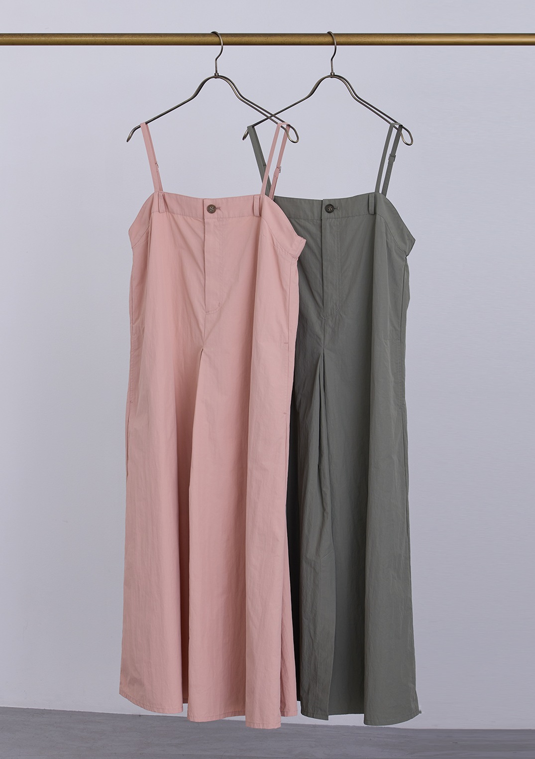 【Femicite】ワッシャータフタ ジャンバー ドレス