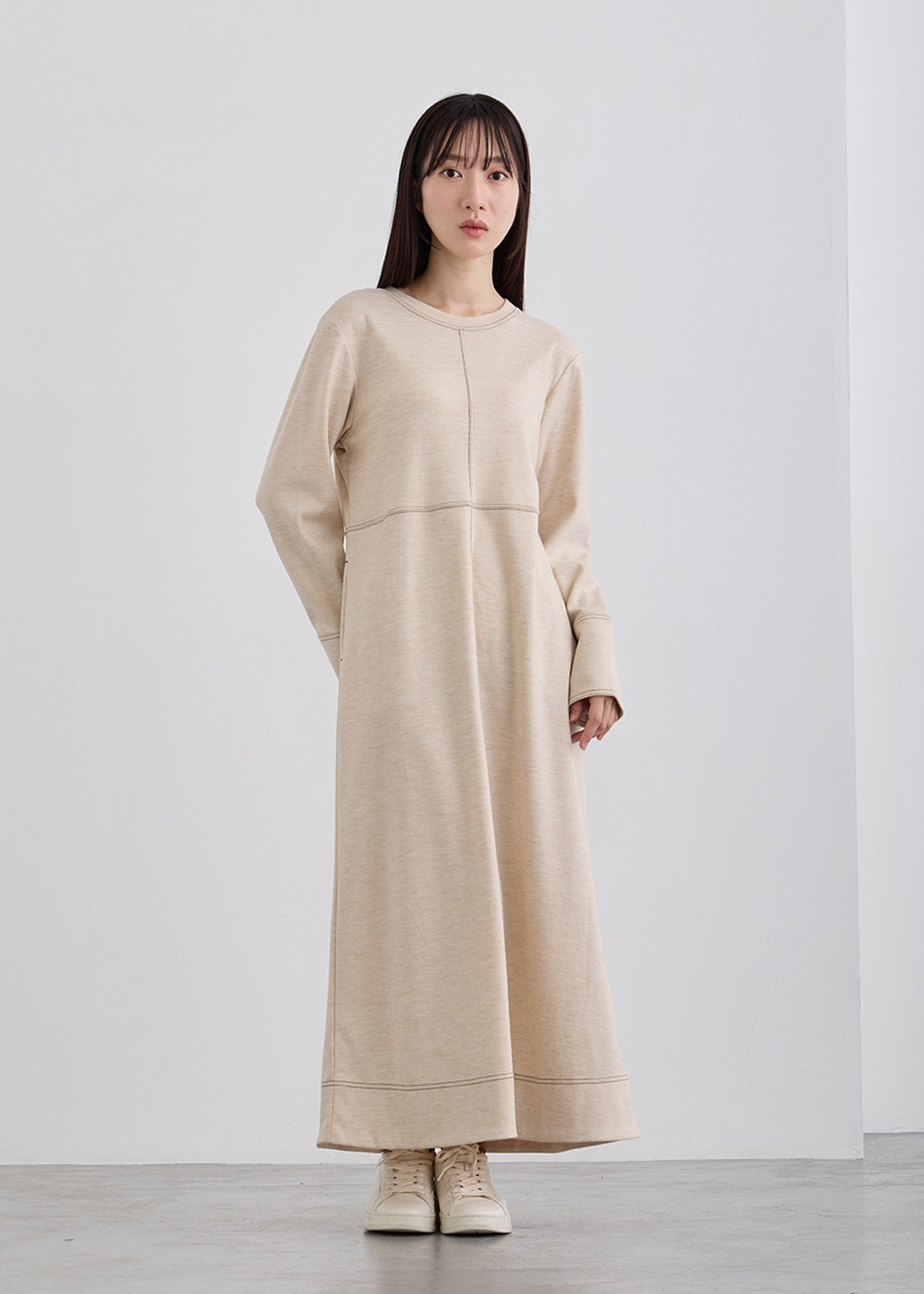 【neuf cent neuf】バイカラー ステッチ ワンピース