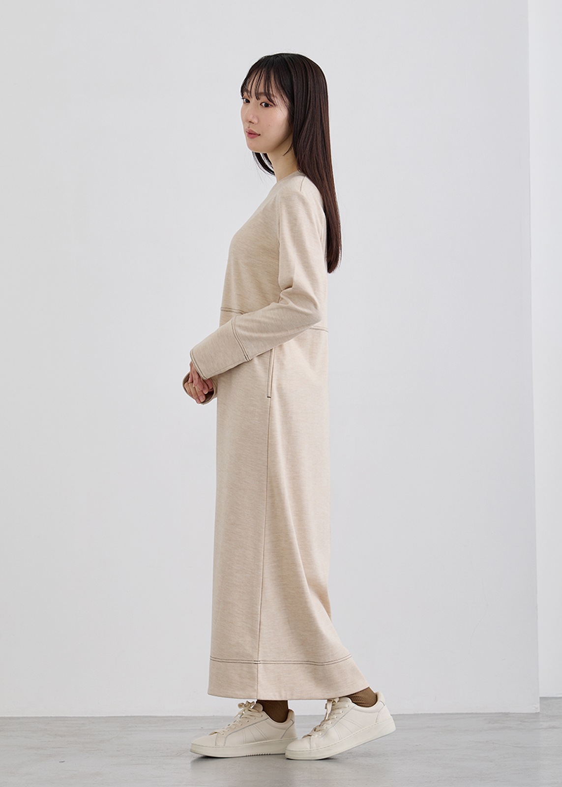 【neuf cent neuf】バイカラー ステッチ ワンピース