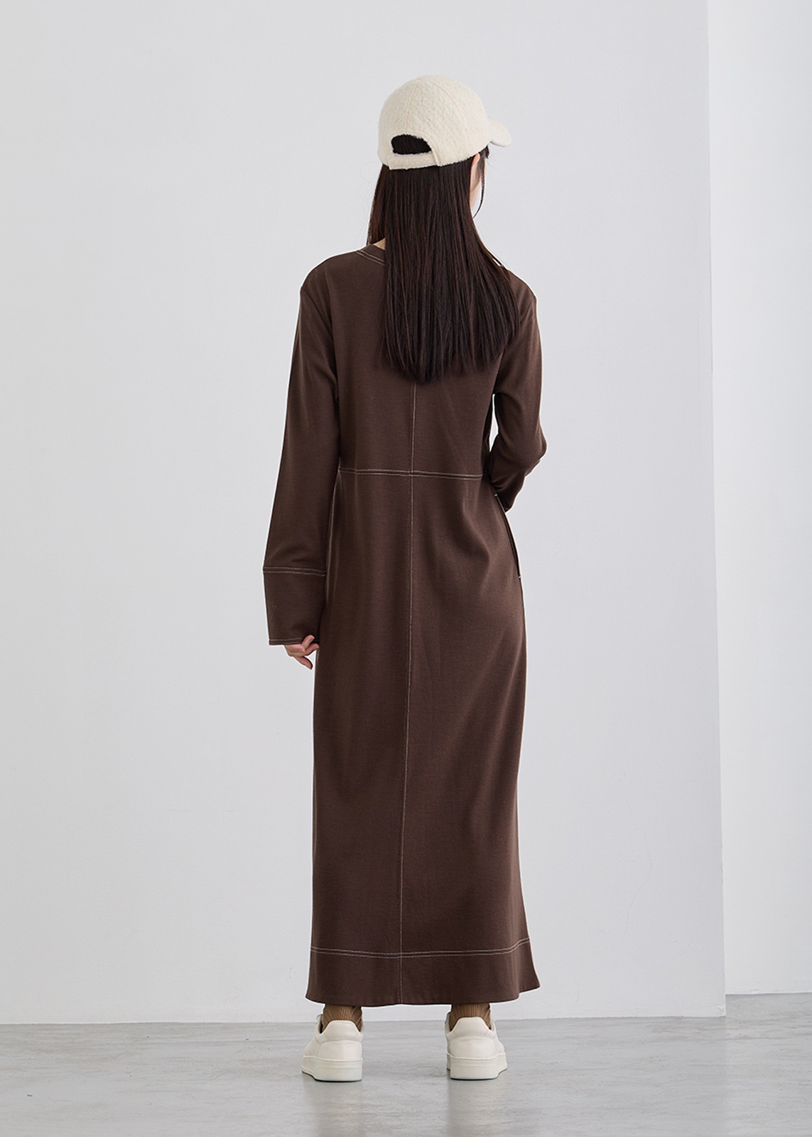 【neuf cent neuf】バイカラー ステッチ ワンピース