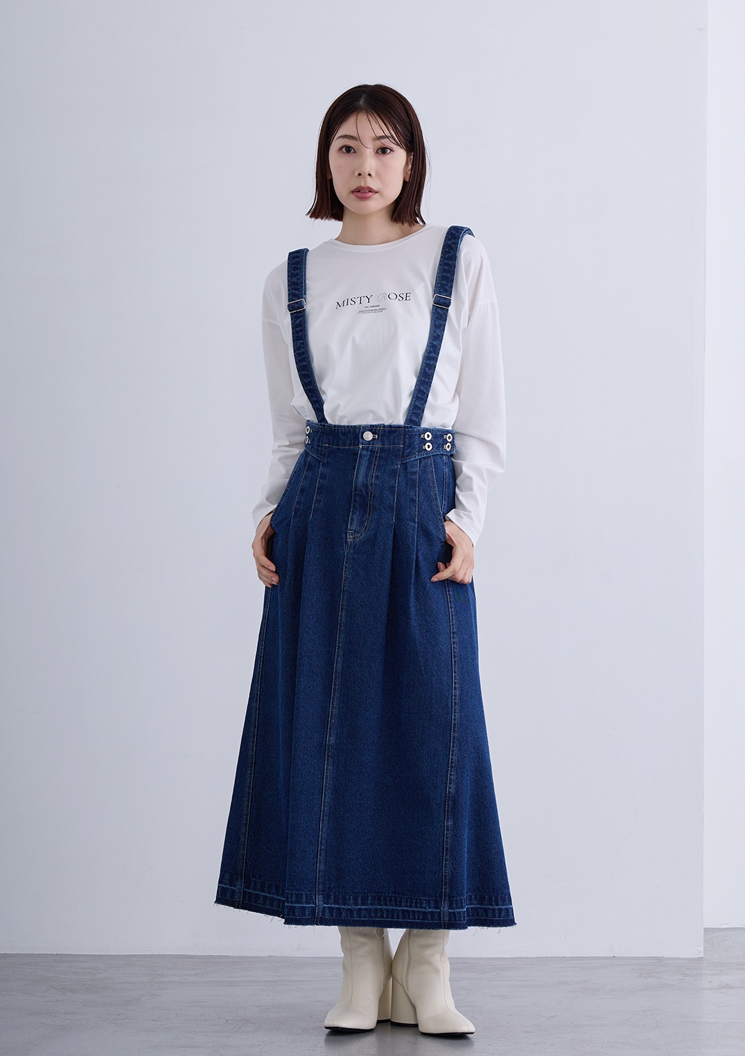 【KOOS】アシメ ヘム ロゴ カットソー