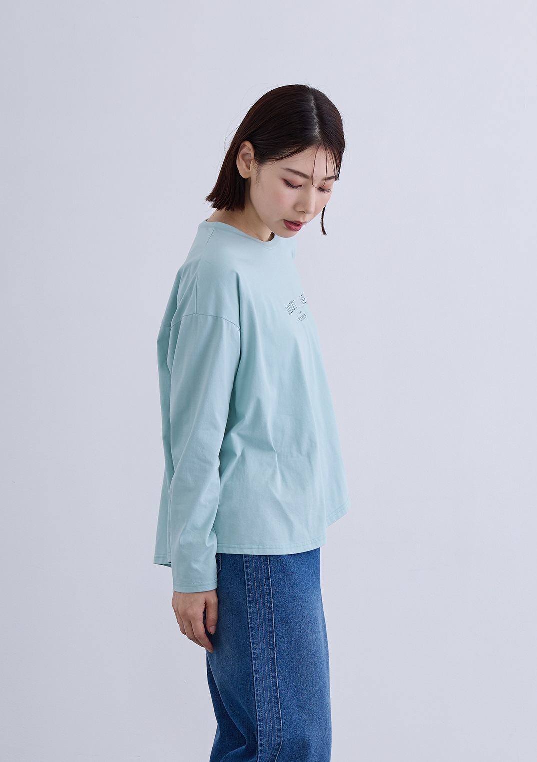 【KOOS】アシメ ヘム ロゴ カットソー