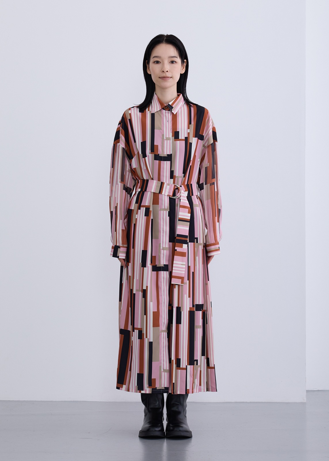 【KOOS】 モードプリントワンピース