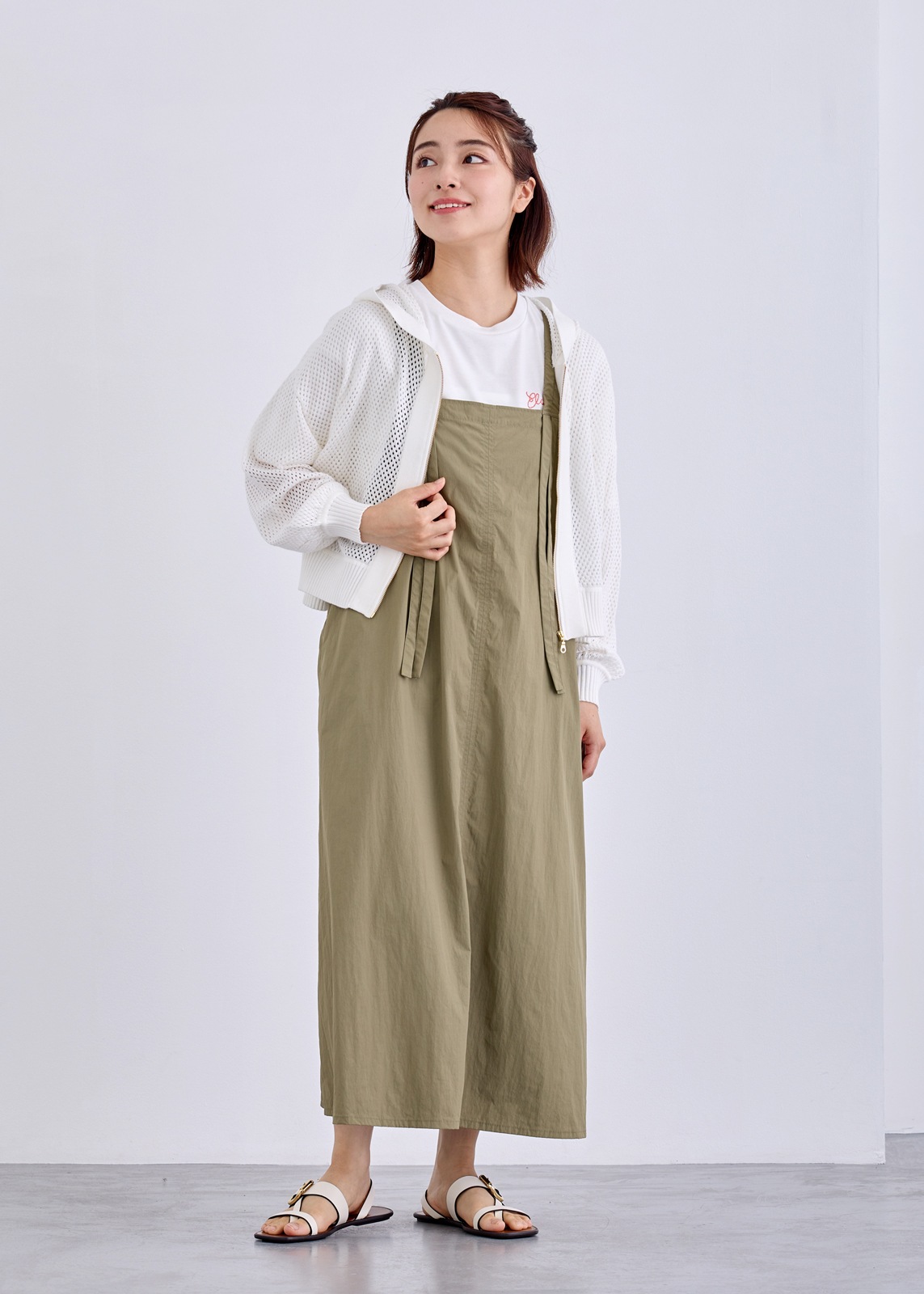 【LUISMARI】メッシュ ロゴ ニット パーカー