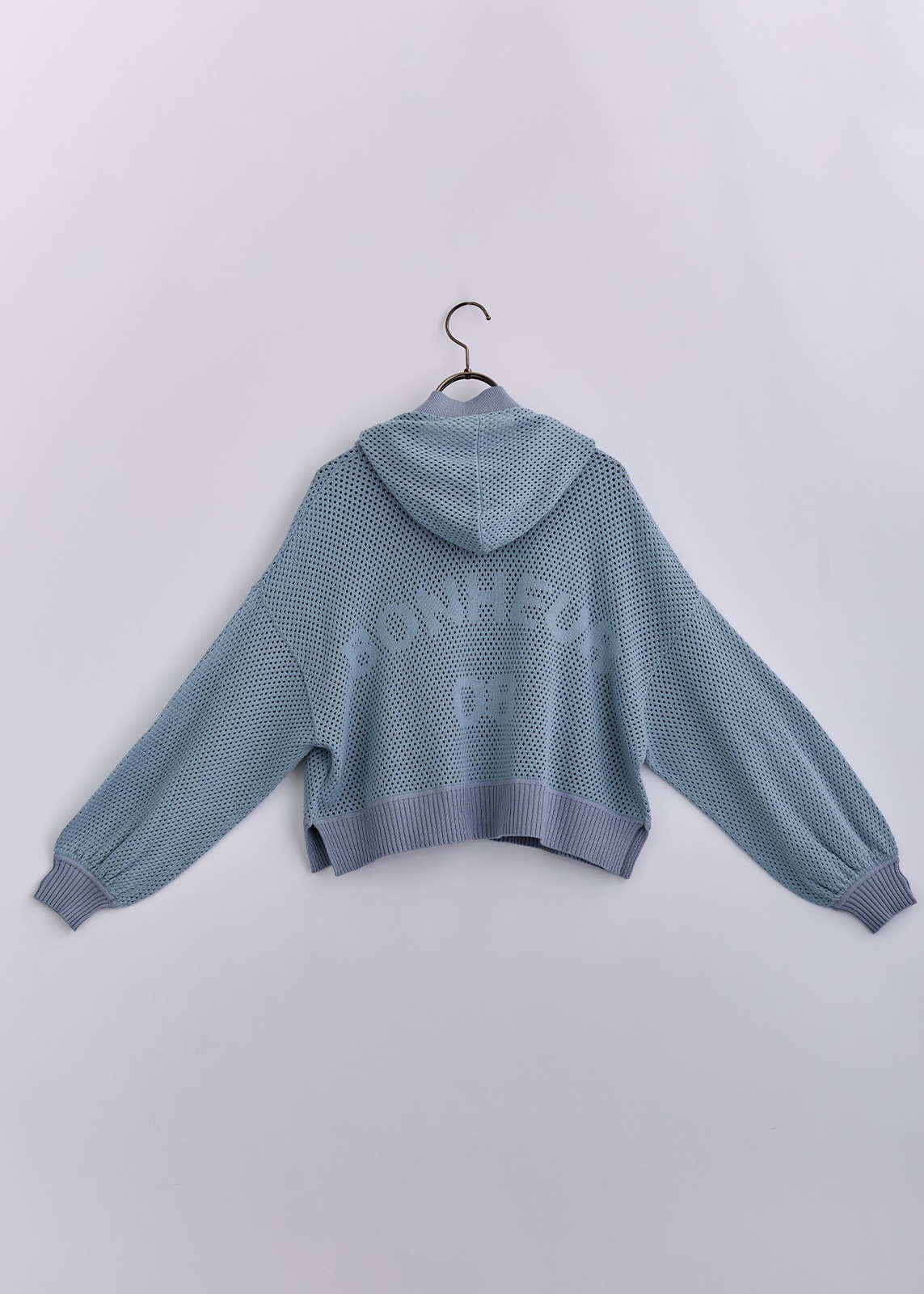 【LUISMARI】メッシュ ロゴ ニット パーカー