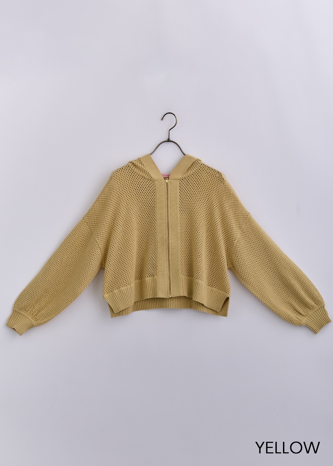 【LUISMARI】メッシュ ロゴ ニット パーカー