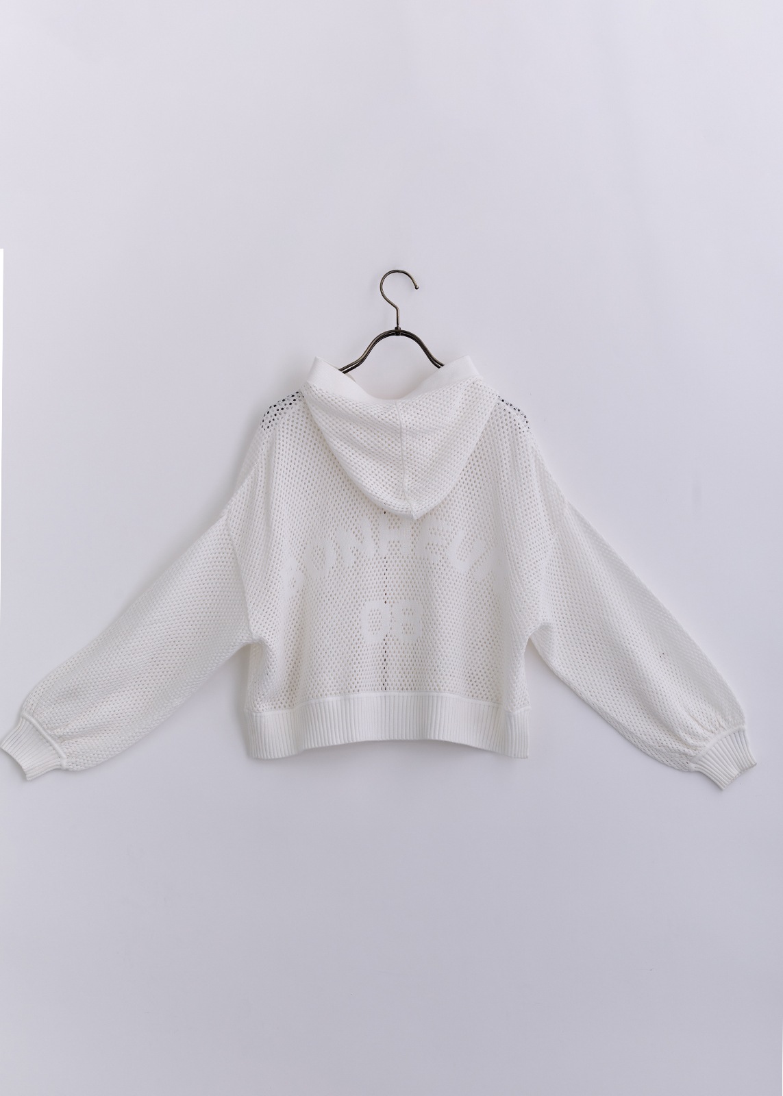 【LUISMARI】メッシュ ロゴ ニット パーカー