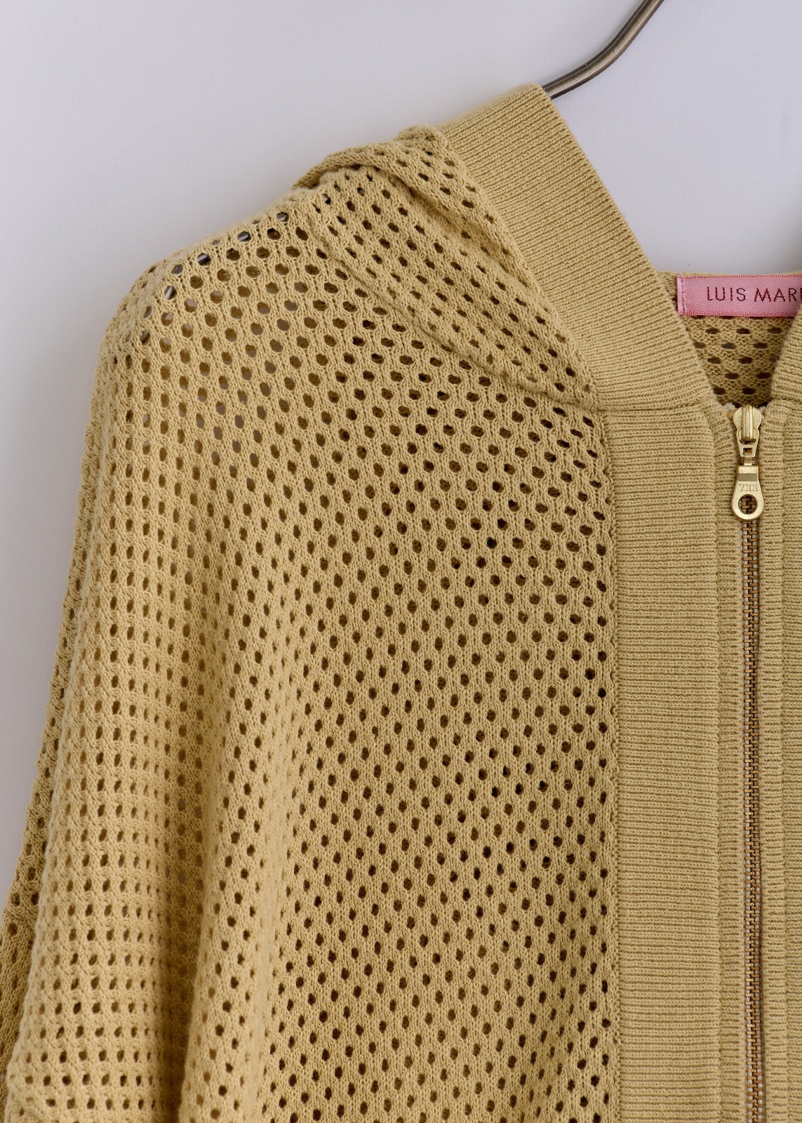 【LUISMARI】メッシュ ロゴ ニット パーカー