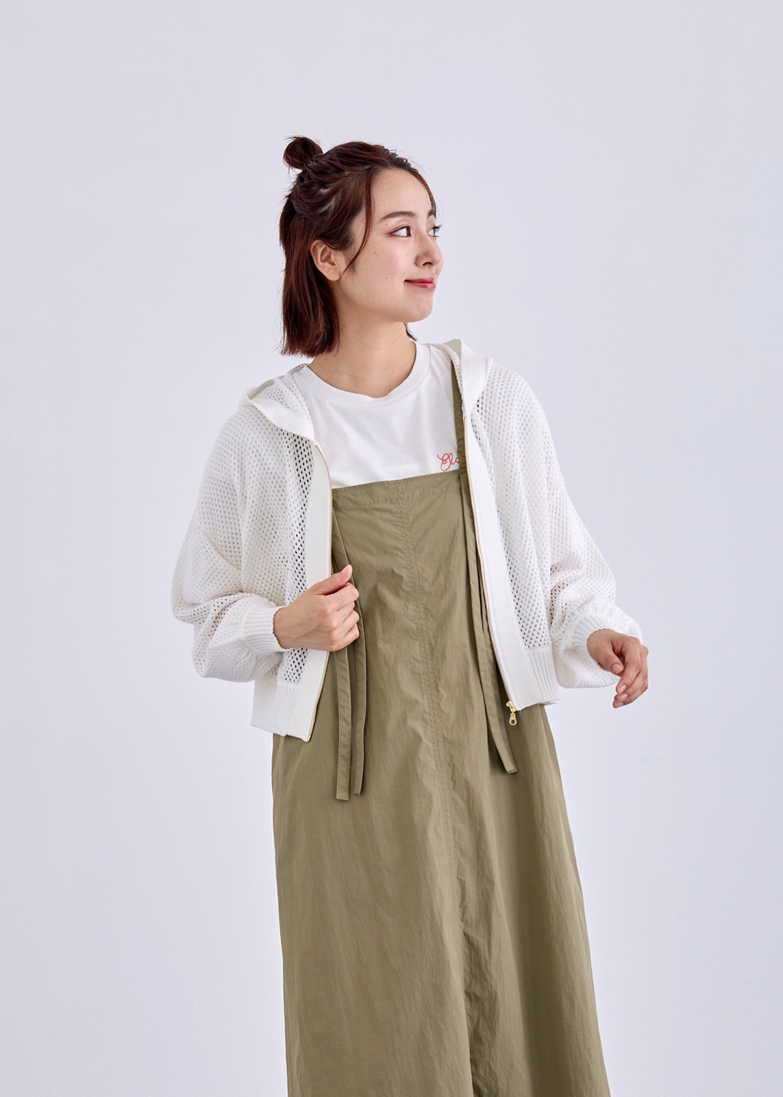 【LUISMARI】メッシュ ロゴ ニット パーカー