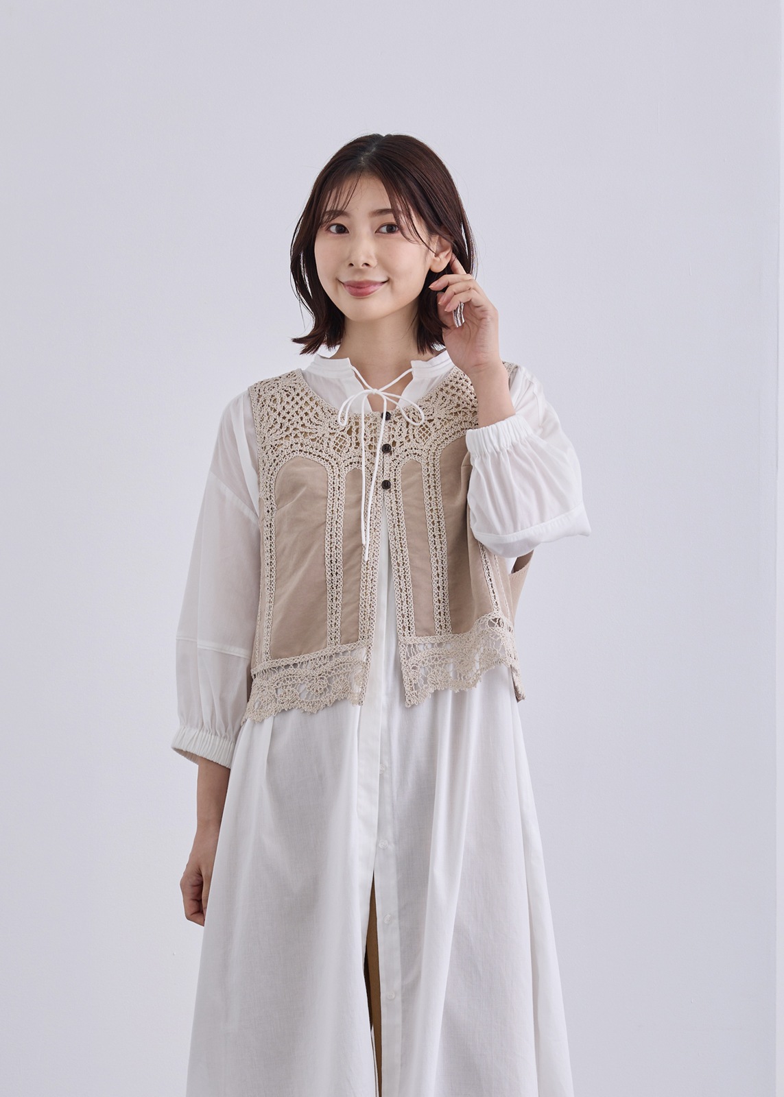 【KOOS】エンブロイダリー ジレ