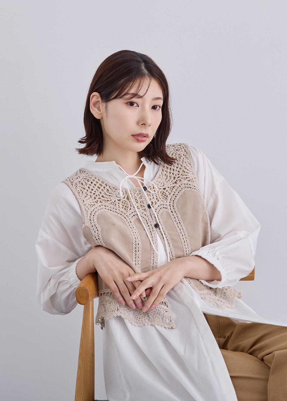 【KOOS】エンブロイダリー ジレ