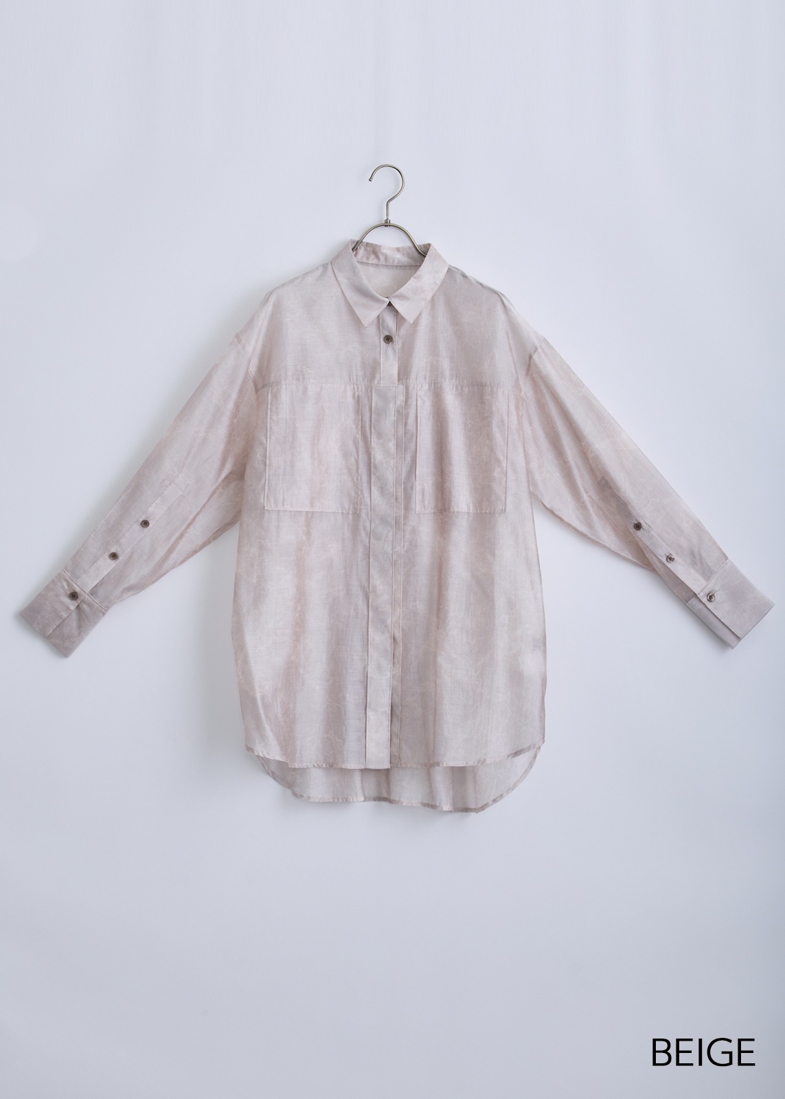 【neuf cent neuf】ニュアンス プリント シアー シャツ