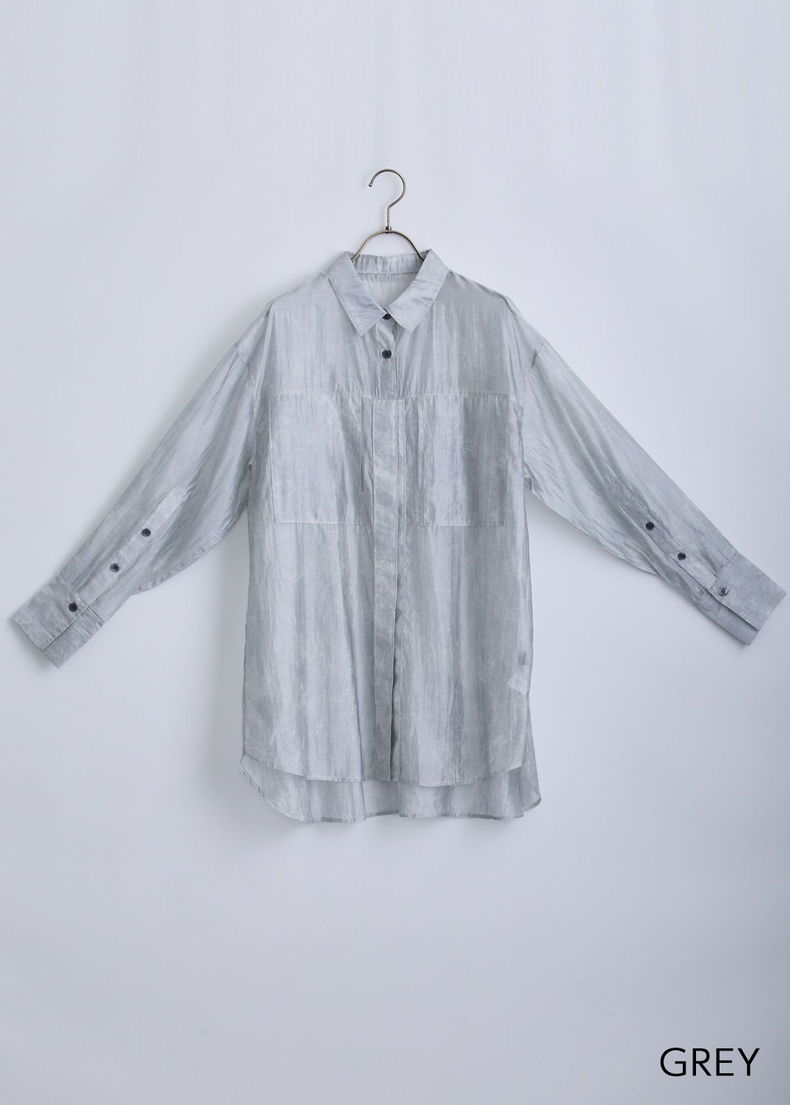 【neuf cent neuf】ニュアンス プリント シアー シャツ