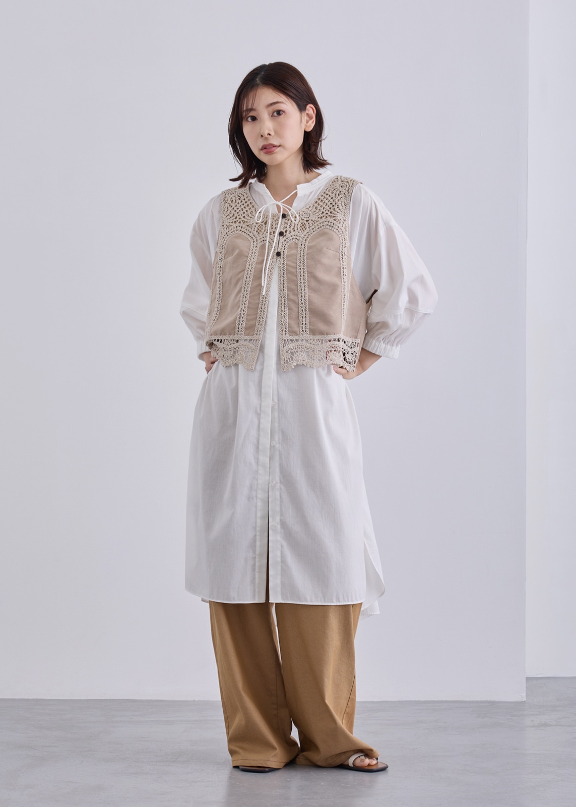 【KOOS】ツイル コットン ブラウス