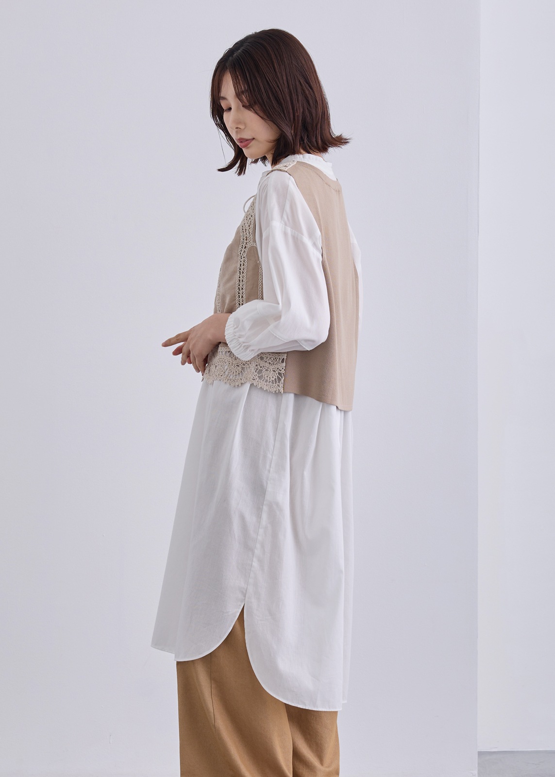 【KOOS】ツイル コットン ブラウス