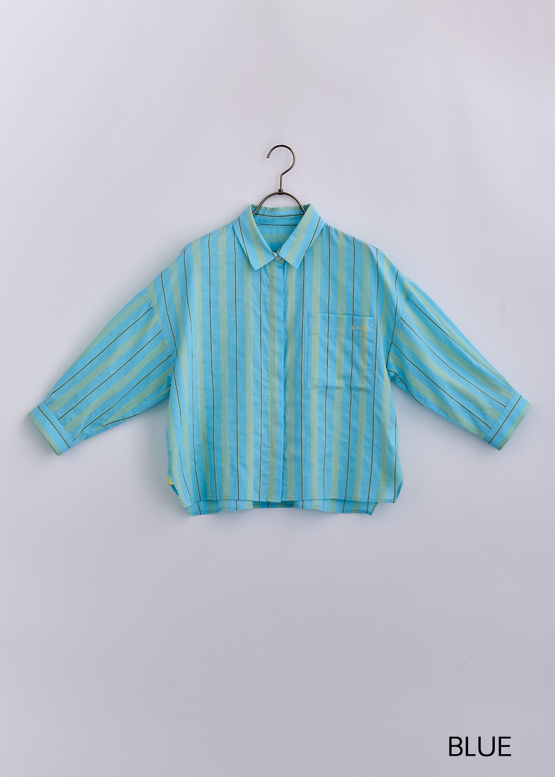 【LUIS MARI】クロップト ストライプ ブラウス