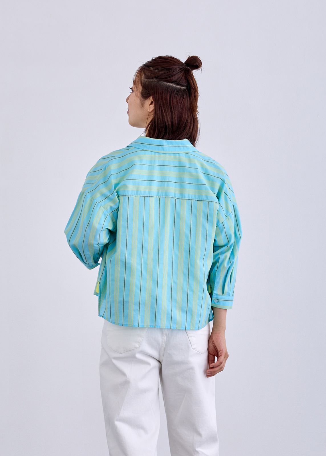 【LUIS MARI】クロップト ストライプ ブラウス