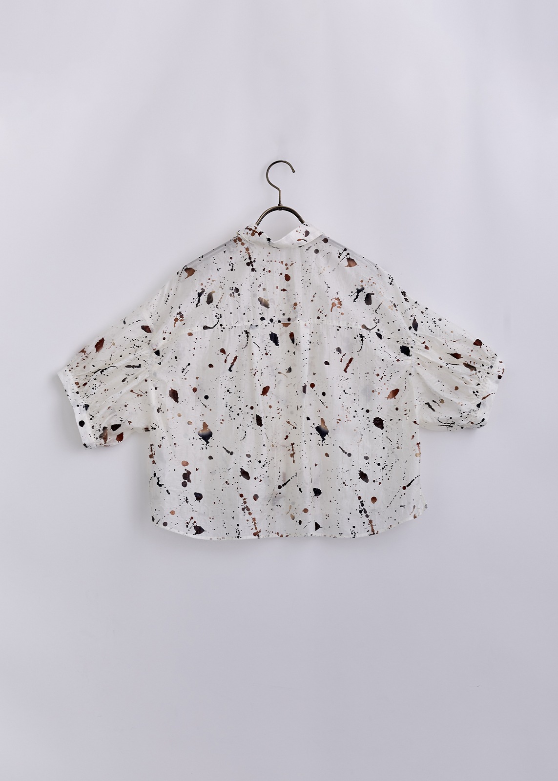 【KOOS】クラッシュ プリント ブラウス