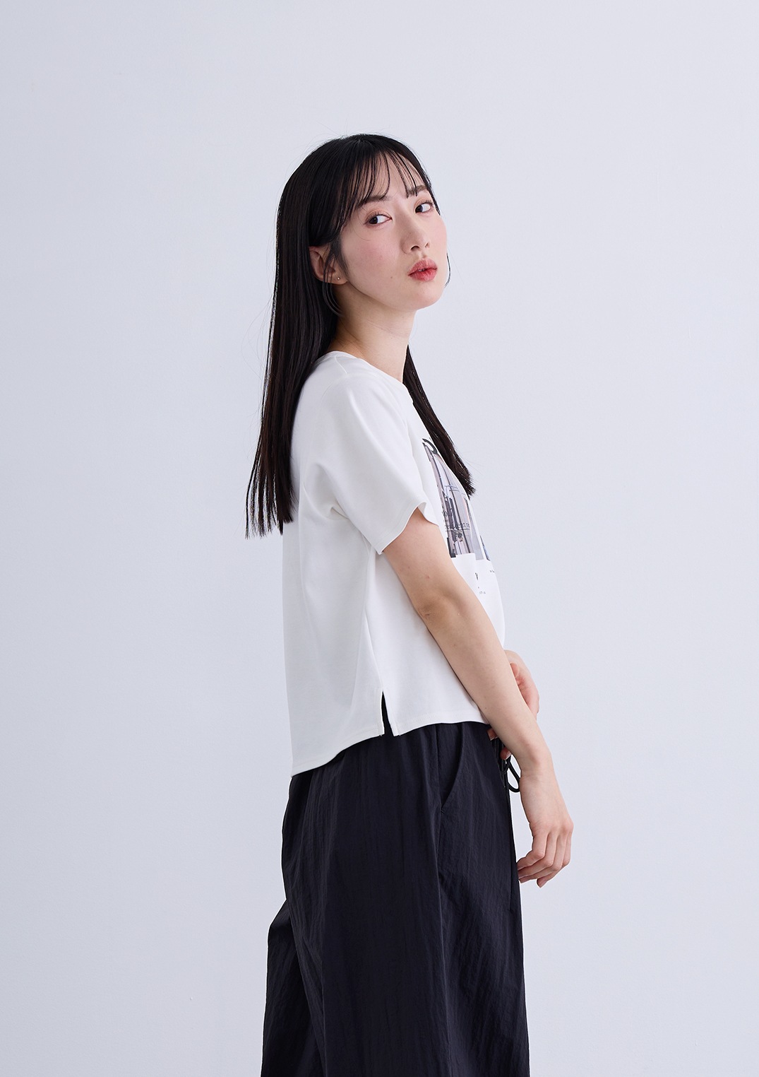 【neuf cent neuf】グラフィック ミニ Tシャツ