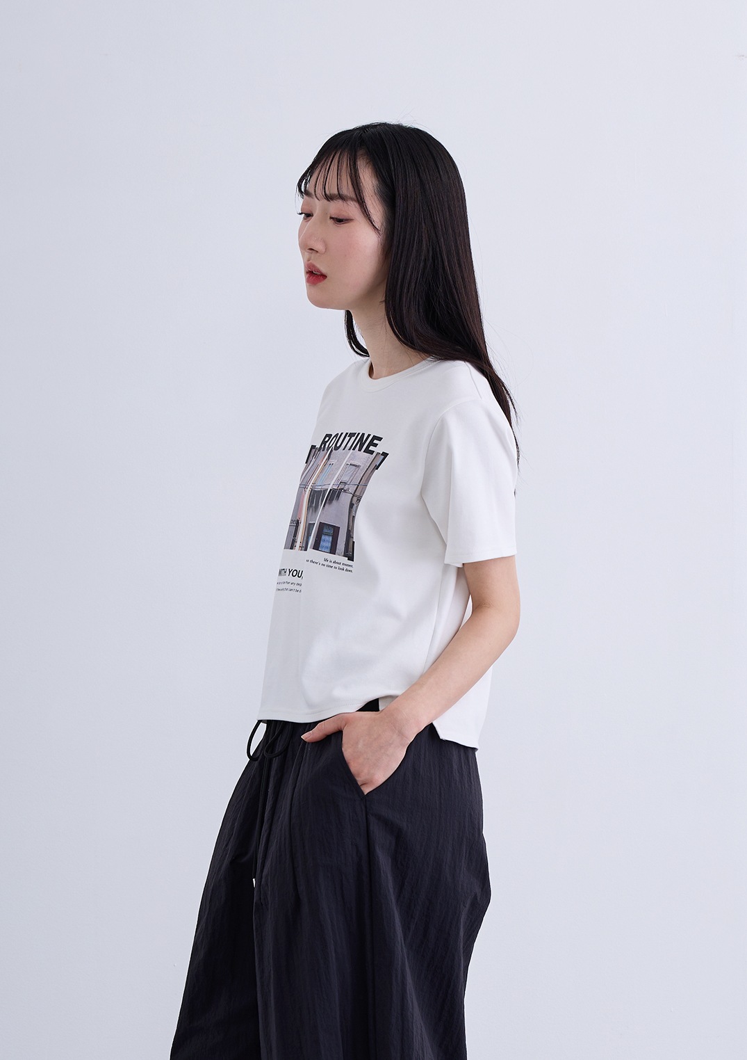 【neuf cent neuf】グラフィック ミニ Tシャツ
