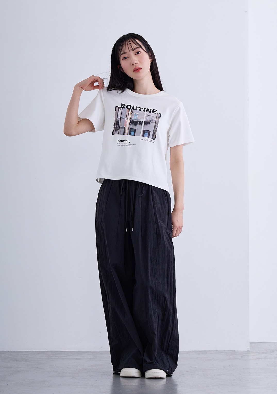 【neuf cent neuf】グラフィック ミニ Tシャツ