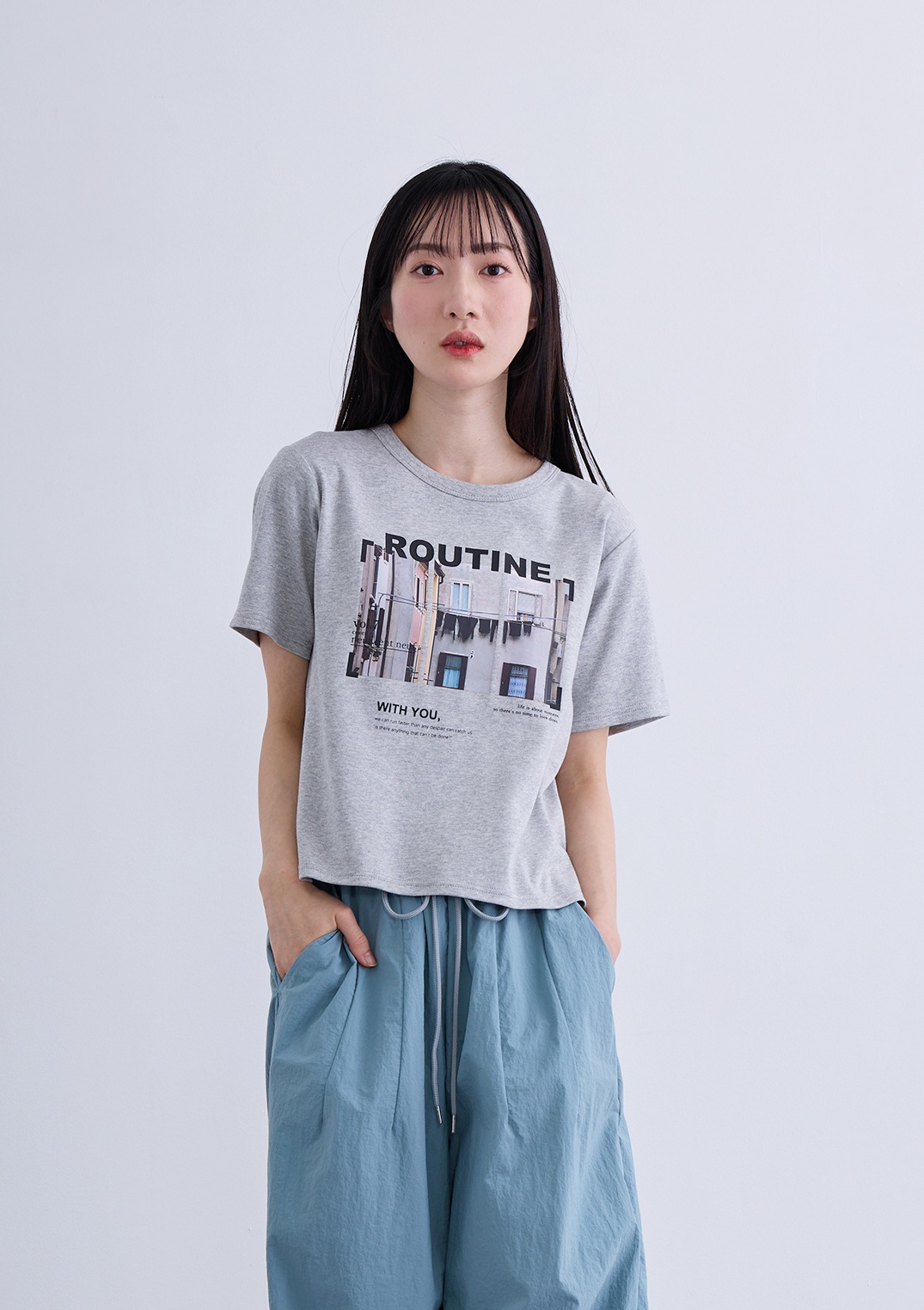 【neuf cent neuf】グラフィック ミニ Tシャツ