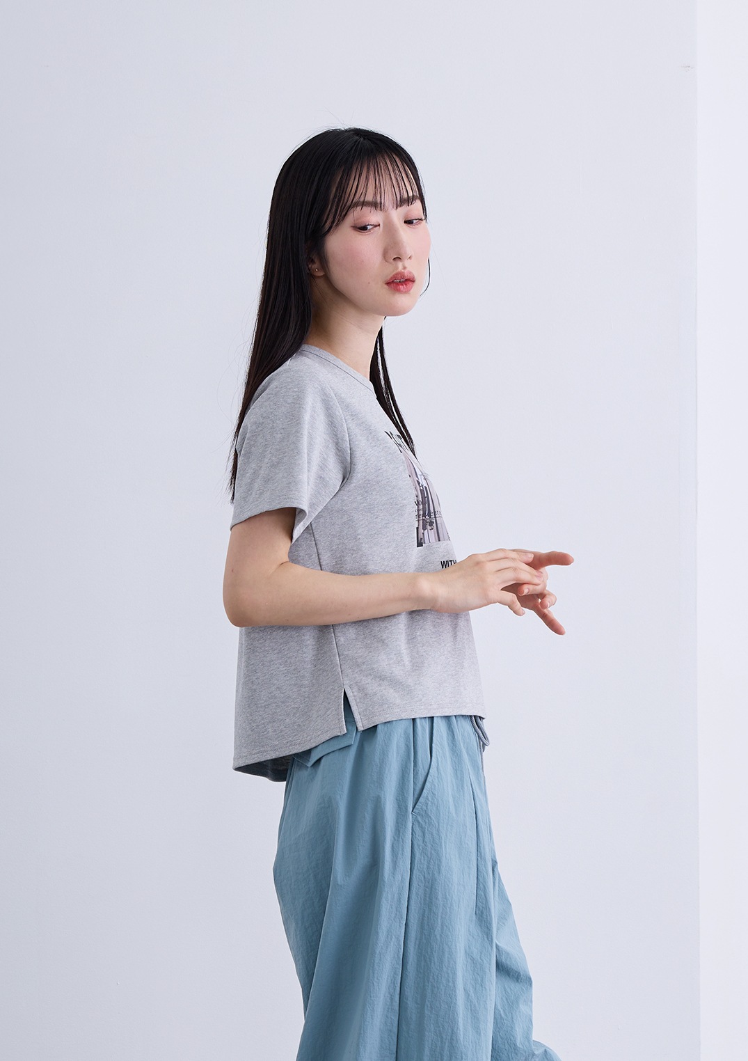 【neuf cent neuf】グラフィック ミニ Tシャツ