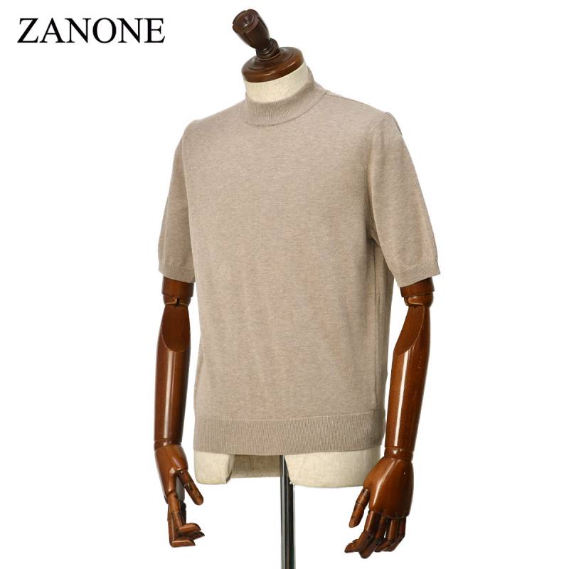 FINAL SALE】ZANONE【ザノーネ】半袖モックネック 812136 ZY318 Z3998