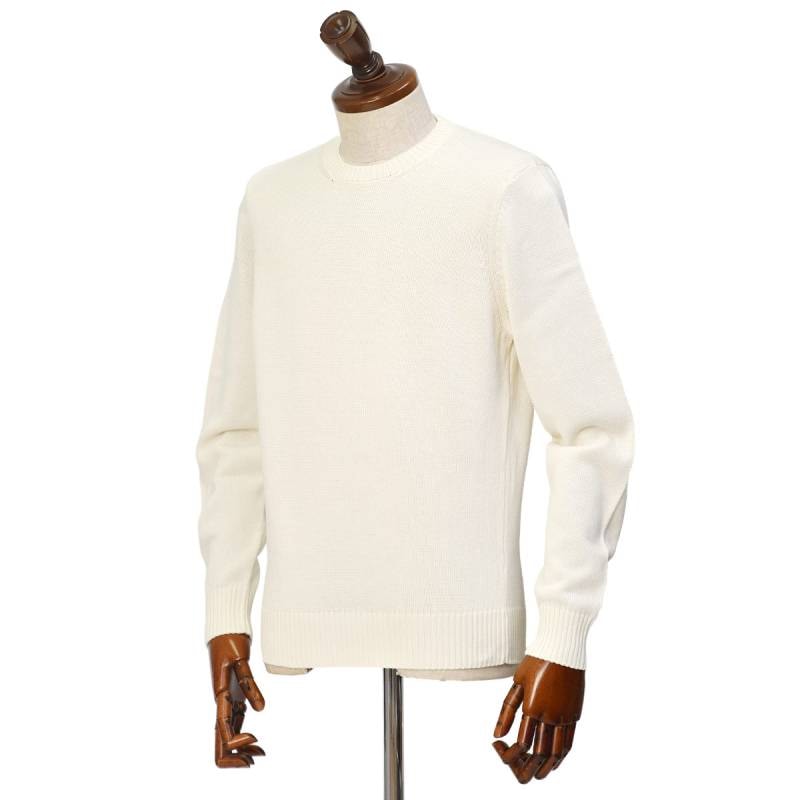 Drumohr ブラウンベージュ クルーネックセーター Drumohr ブラウンベージュクルーネックセーター