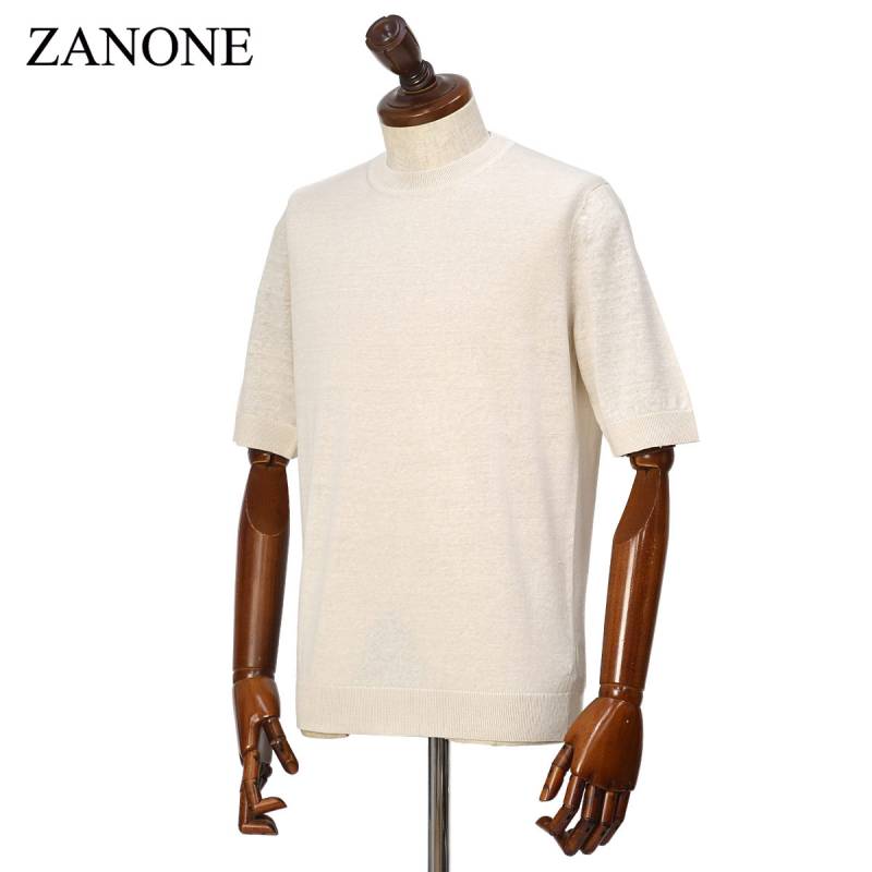 FINAL SALE】ZANONE【ザノーネ】半袖クルーネックニット 810184 Z1353