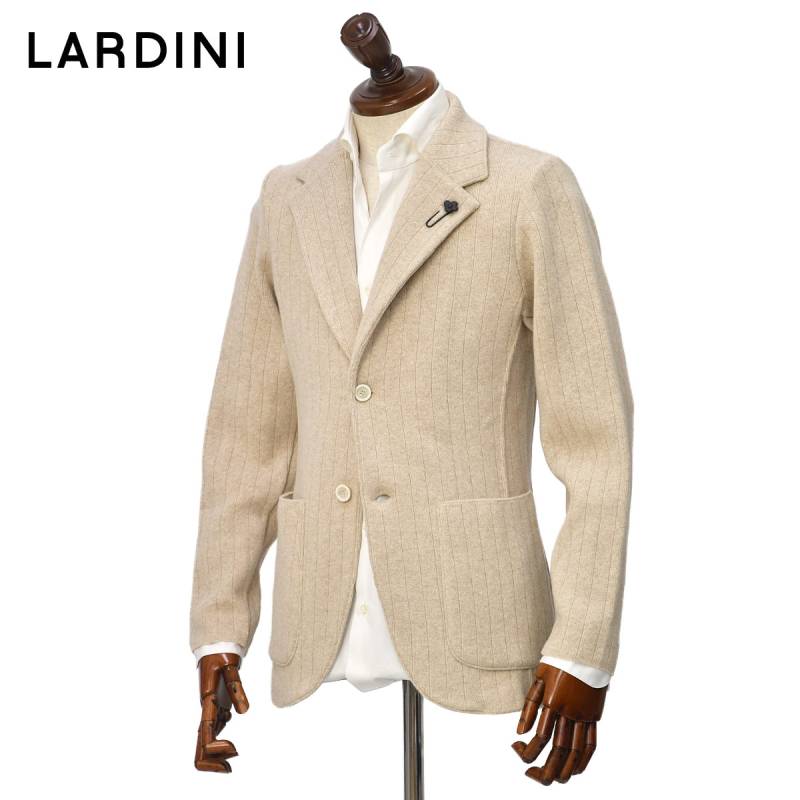 ラルディーニグレージュチェック柄テーラードジャケット48 LARDINI（ラルディーニ）の「LARDINI ラルディーニグレージュチェック