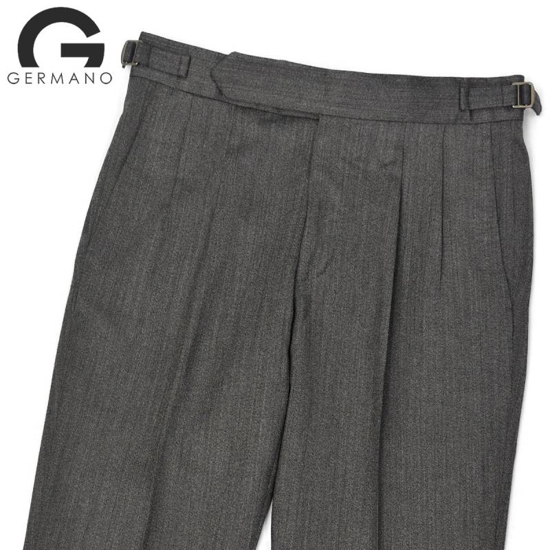 Germano ツープリーツチノパンツ　サイドアジャスター　未使用品 GERMANO【ジェルマーノ】ツープリーツ サイドアジャスター ベルトレス