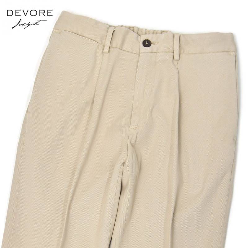 ※ラビット 未使用 デヴォレインチピット チノパンツ 46 ベージュ DEVORE Incipit【デヴォレ インチピット】ワンプリーツイージーパンツ