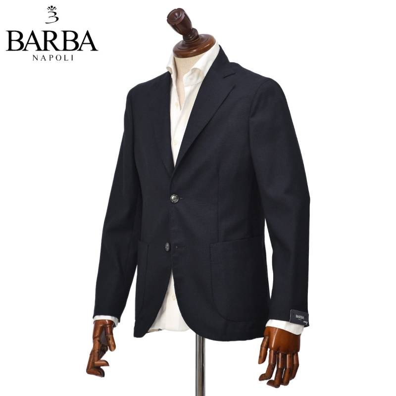 【新品・未使用】BARBA バルバ ウールシルクフランネル6Bダブルジャケット BARBA（バルバ）ウールフランネルタータンチェック6Bダブルジャケット