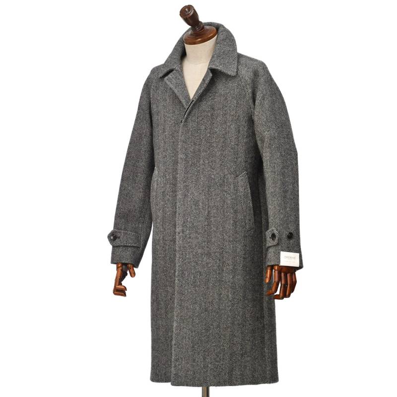 パラスパレス カシミヤ混　ベージュ変形ヘリンボーンコート　2 パラスパレス カシミヤ混 ベージュ変形ヘリンボーンコート 2
