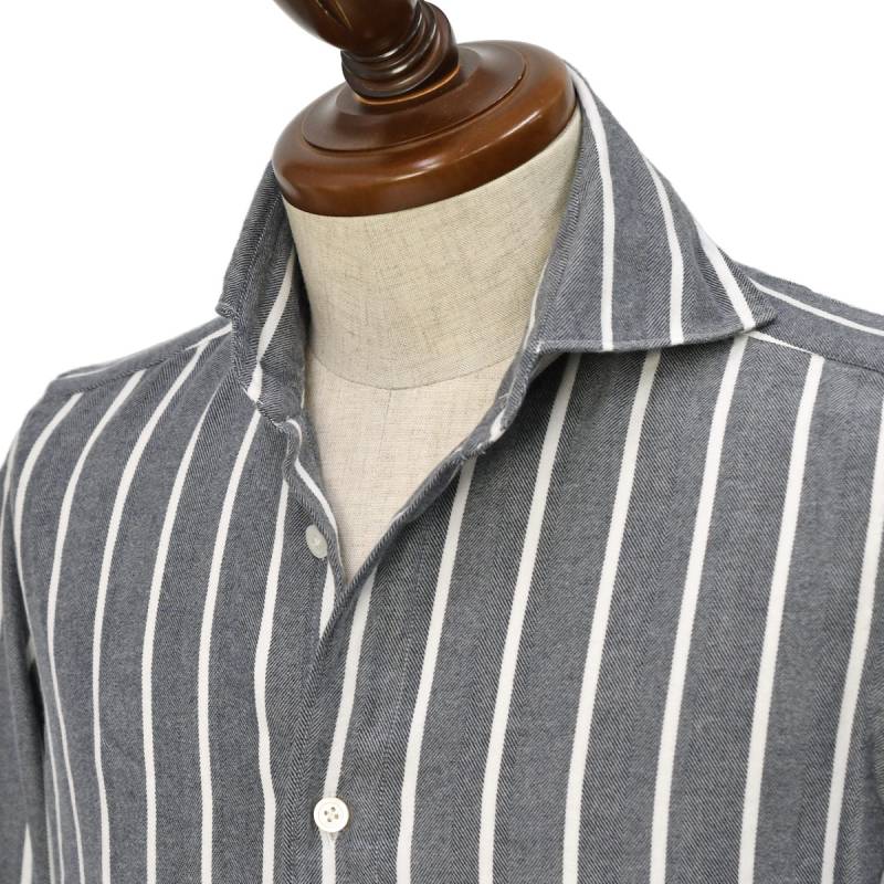 #21　新品・未使用 Finamore（フィナモレ） USTICA シャツ finamor03032blub.jpg