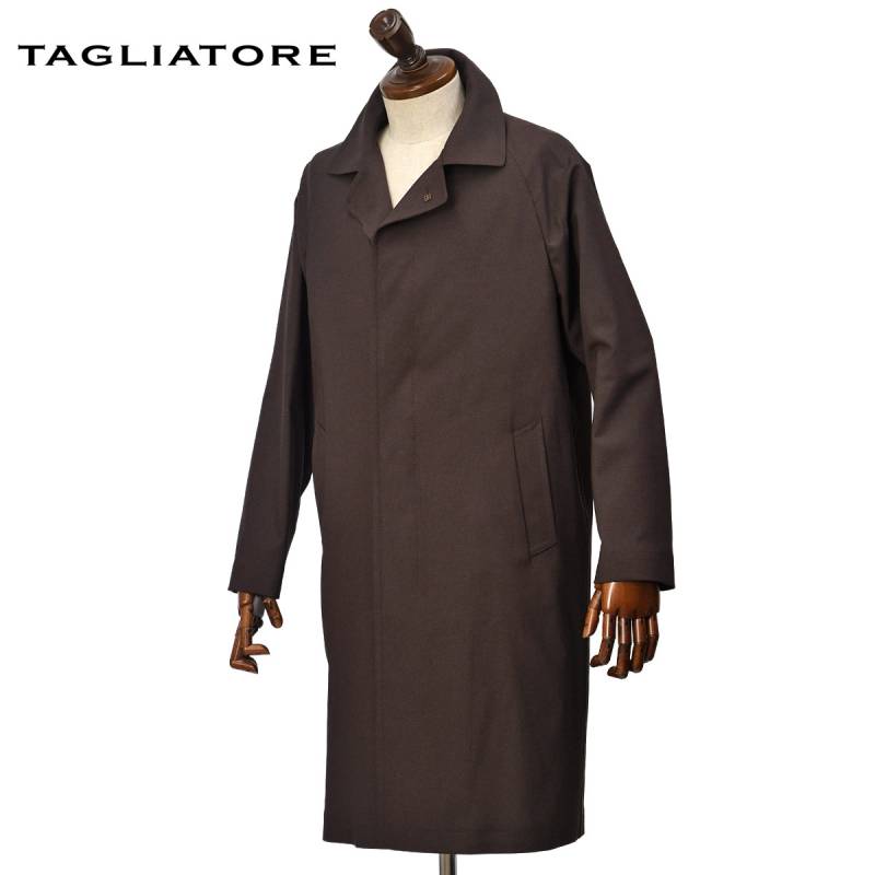 TAGLIATORE ステンカラーコート ブラウン TAGLIATORE【タリアトーレ】コート・ブルゾン CINQUECLASSICO