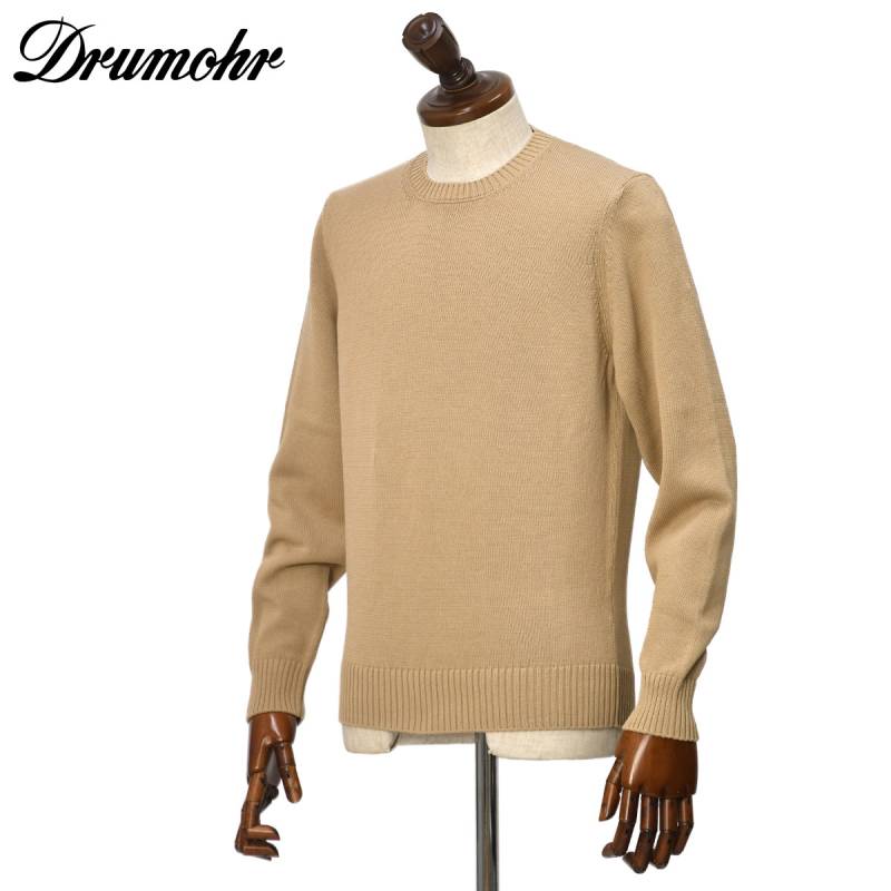 Drumohr ドルモア コットンニット ベージュ 50 Drumohr【ドルモア】クルーネックニット D8Z103 D06 541 コットン 8G