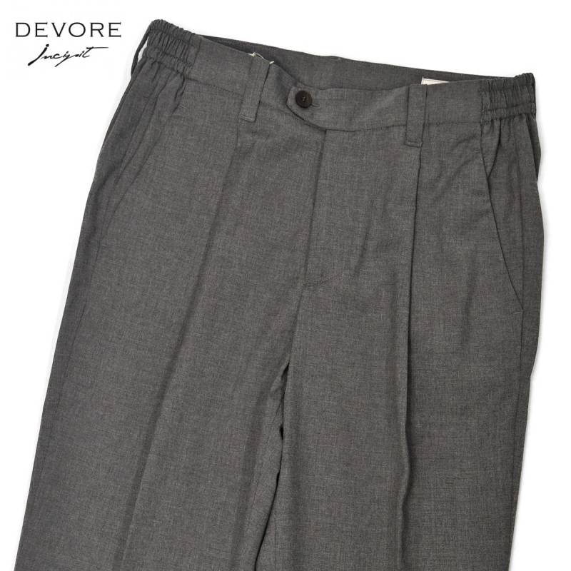 DEVORE incipit 春夏ウールパンツ 46 DEVORE Incipit【デヴォレ インチピット】ワンプリーツイージーパンツ