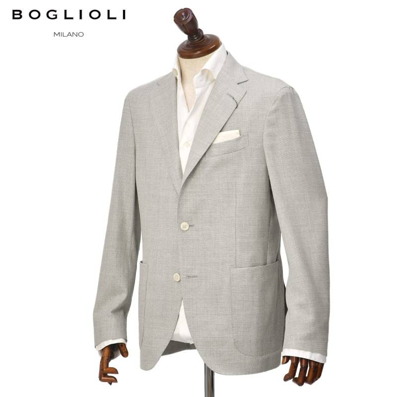 <美品>BOGLIOLI dover グレー シルク100% ジャケット 44 FINAL SALE】BOGLIOLI【ボリオリ】シングルジャケット DOVER W2902E