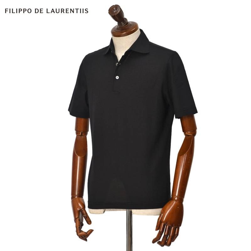 フィリッポデローレンティス 半袖ニットポロ 48 クリーニング済み FILIPPO DE LAURENTIIS＜フィリップ デ ローレンティス＞ コットン