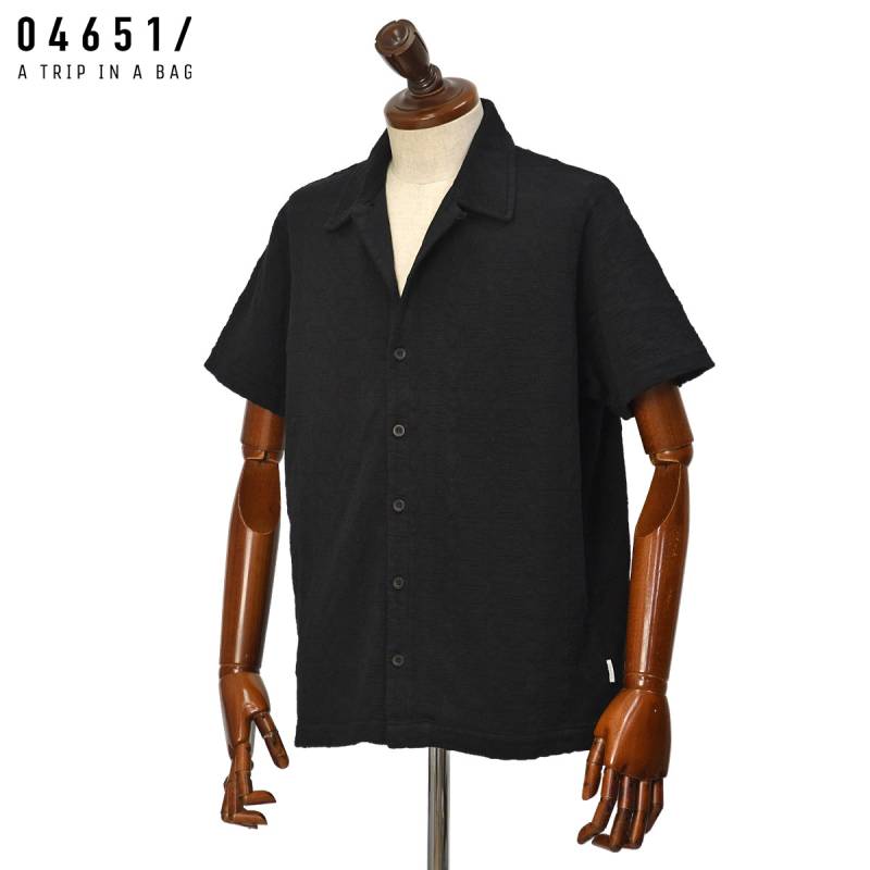 25ss BAFY スキッパーメッシュニットポロ　コットンリネン　クラシコ GU公式 | メッシュニットスキッパーポロシャツ(5分袖)(メンズ)