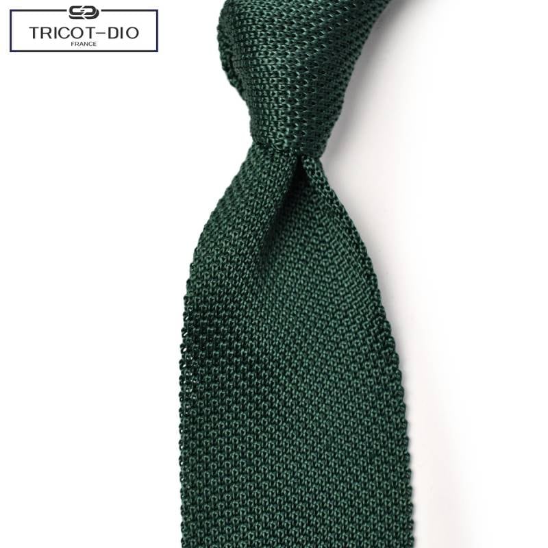 最高級　カシミヤ　トムフォード　TOMFORD ネクタイ　ニットタイ　グリーン Tricot-Dio【トリコ ディオ】ニットタイ 263Y 010 05 01 bouilille